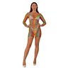 Lingerie Lace by LJ Rainbow Long Sleeved Mini Dress Sheer Design