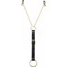 Fetish fantasy gold cockring and clamps