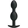 Pretty love bottom - silicone anal balls  12.5 cm - black