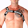 Harness Macho Underwear White Elastic Unique Design