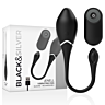 Rechargeable Vibrating Egg BLACK&SILVER Jenell