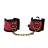 BDSM Wrist Restraint KINK Red-Black Bow Design