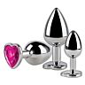 S Pleasures Metal LIA three piece anal plug set