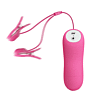Romantic wave vibrating and eletric shock nipple clamps fuchsia