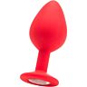 Large diamond butt plug - red