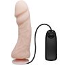 The big penis realistic and vibrating dildo flesh 23.5 cm