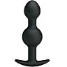 Pretty love bottom - silicone anal balls  10.3 cm - black