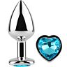 Blue Heart - Metal Anal Plug 7 cm