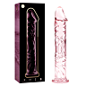 Frosted Pink Glass Dildo