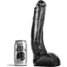 Dildo All Black 29 cm Curved with Realistic Feel