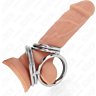 KINK RING POWER Triple Metal Penis Ring with Nipple Clamps