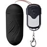 Vibrating ribbed egg large 10 speed remote controlled black