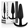 Anal Plug BLACK&SILVER Kael with Medium Handle