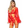 Lingerie Set Leg Avenue 86123 with Robe and Teddy