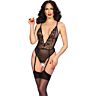 Crotchless Bodysuit CHILIROSE CR 4722 with Garter Straps
