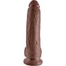 King cock 9 inch with balls brown