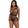 Top & Bottom Set Leg Avenue Twist Fishnet