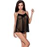 Lingerie Passion Woman Melania Chemise L/XL with Matching Thong