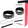 Bondage Collar DARKNESS with Leash for BDSM Play