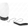 KINK Collar with 105 cm Leash and Rhinestone Rivets