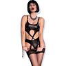 Crotchless Set with Suspenders | CHILIROSE CR 4625