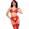 Lingerie Set CHILIROSE CR 4848 with Cut-Outs and Stockings