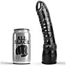 ALL BLACK Realistic 20cm Ergonomic Dildo