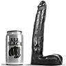ALL BLACK 21 cm Realistic Curved Dildo