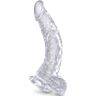 King Cock Clear Realistic Curved Dildo 16.5cm