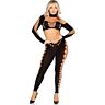 Crop Top and Leggings Set Leg Avenue Seamless Cut-Out