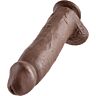 King cock 12 inch with balls brown