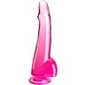 Dildo King Cock Clear 19 cm with Testicles