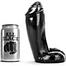 ALL BLACK Realistic Dildo 18cm Silicone
