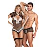 Couples Fishnet Costume S Pleasures Lingerie Body-Boxer