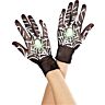 Black Spider Web Pattern Gloves by Music Legs