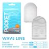 Masturbator Tenga Pocket Wave Line with Wave Textures