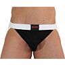 Jockstraps BURN 004 Shiny Black/White XL - Bold and Sensual