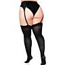 Thigh Highs Leg Avenue Plus Size with Black Bow