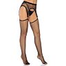 Leg Avenue Industrial Net Stockings with Garter Belt