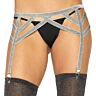Garter Belt Leg Avenue Silver Lurex One Size