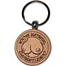 Wooden Keychain Diablo Picante in Breast Shape