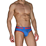 Briefs MACHO CLASSIC SLIP BLUE + RED with Push-up Cup