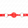 Breathable Ball Gag KINK 4 cm with Double Rivet Model 1 62.5 x 2.5 cm Adjustable 42-58 cm