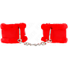 Wrist Restraints KINK Adjustable Red Leather Cuffs