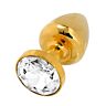 24k gold metal plug with 30 mm glass
