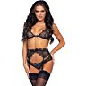 Lingerie Set Leg Avenue M with Rhinestones
