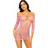 Heart Net Mini Dress by Leg Avenue - Flirty Design