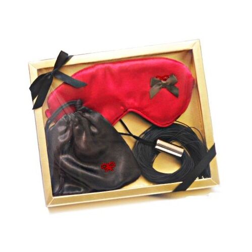 Bondage Set INEDIT Dominatrix Whip Kit with Satin Mask