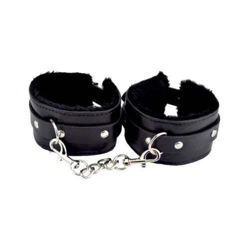 Restraints Bound to Please Furry Plush Wrist Cuffs with Chain
