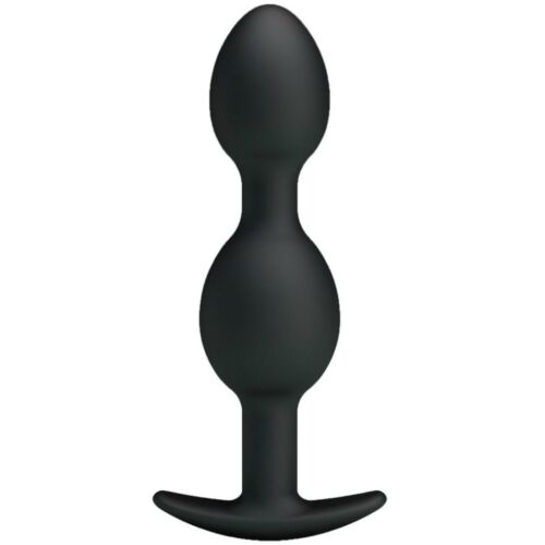 Pretty love bottom - silicone anal balls  12.5 cm - black